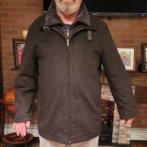 BAULMER Men's Brown Wool/CASHEMERE blend  Jacket